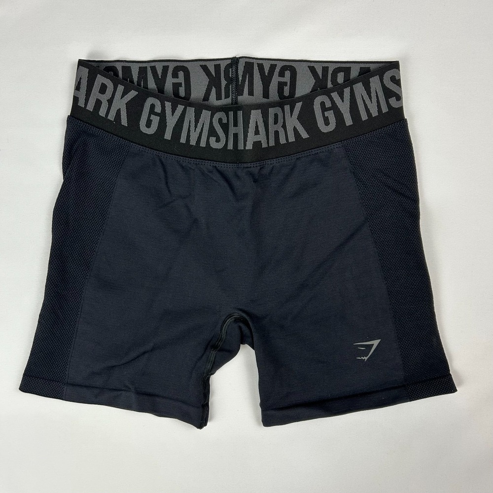 Gymshark Compression Seamless Shorts Womens Black Yoga Pull On Gym Workout S